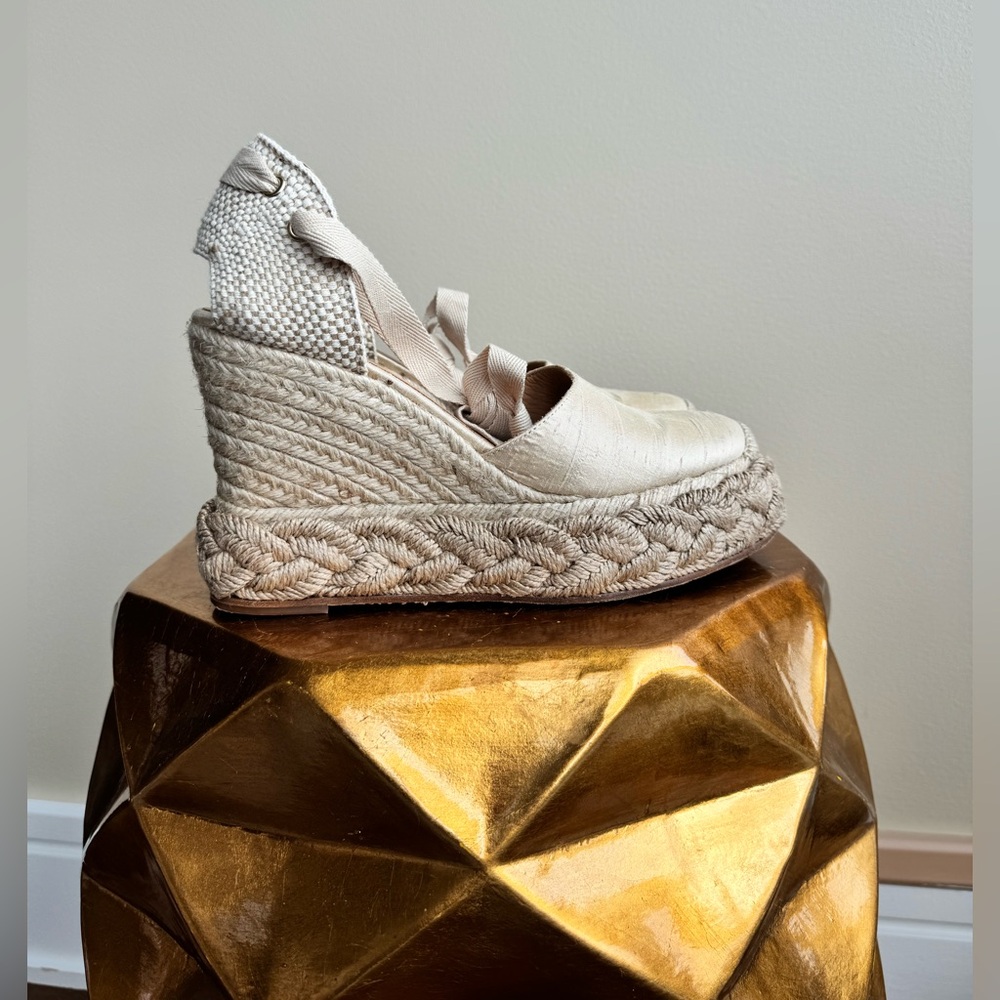 Paloma Barcelo Espadrille Platform Wedge Sandals, Size 9.5 - Picture 11 of 15
